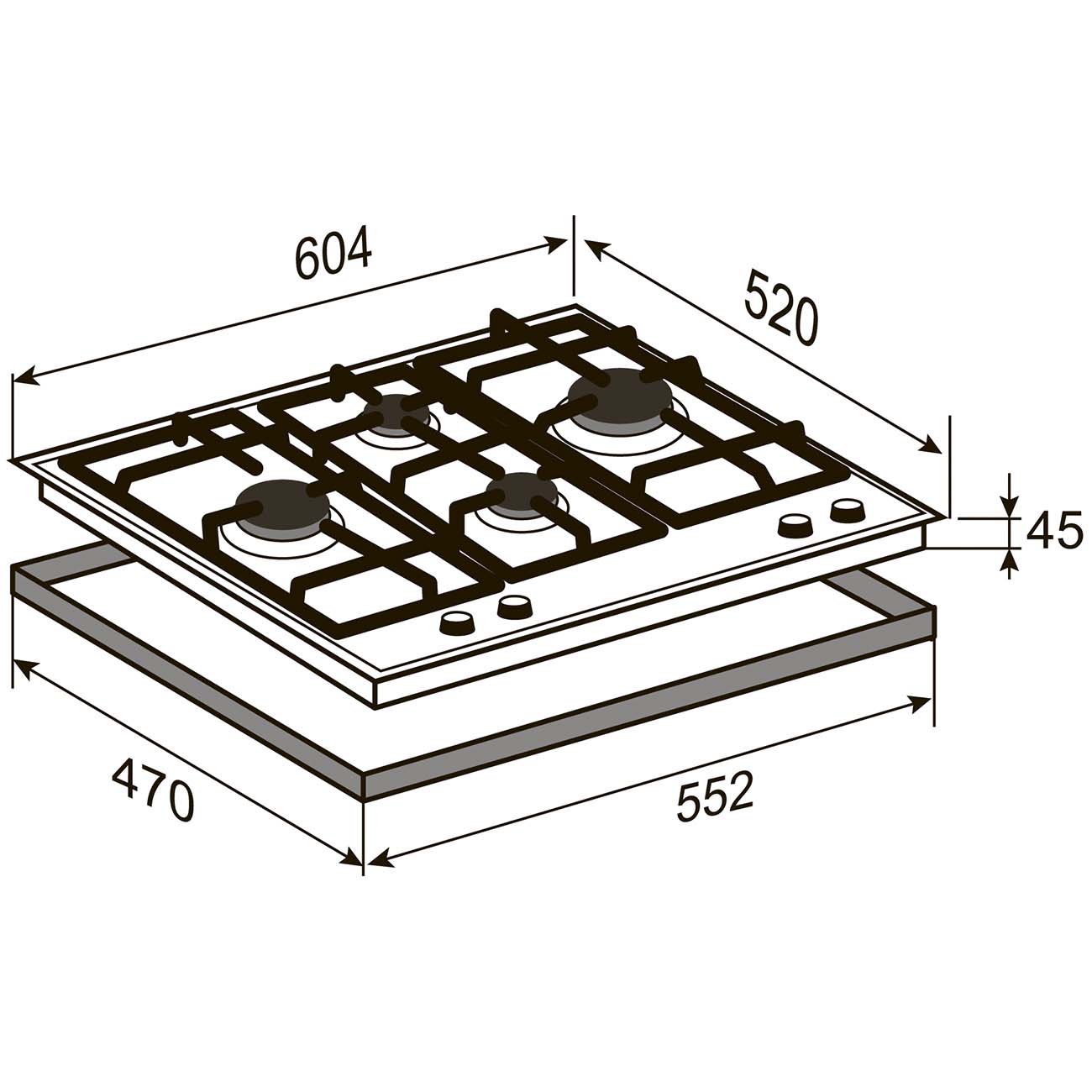Варочная панель газовая Zigmund & Shtain MN 195.61 B