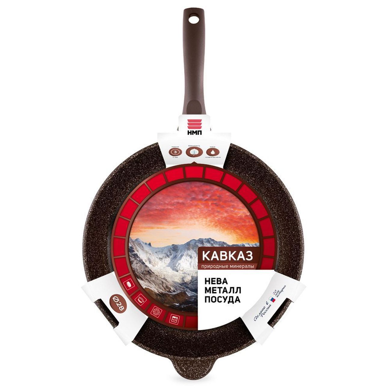 Сковорода Нева Металл Посуда Природные материалы линия Кавказ D28