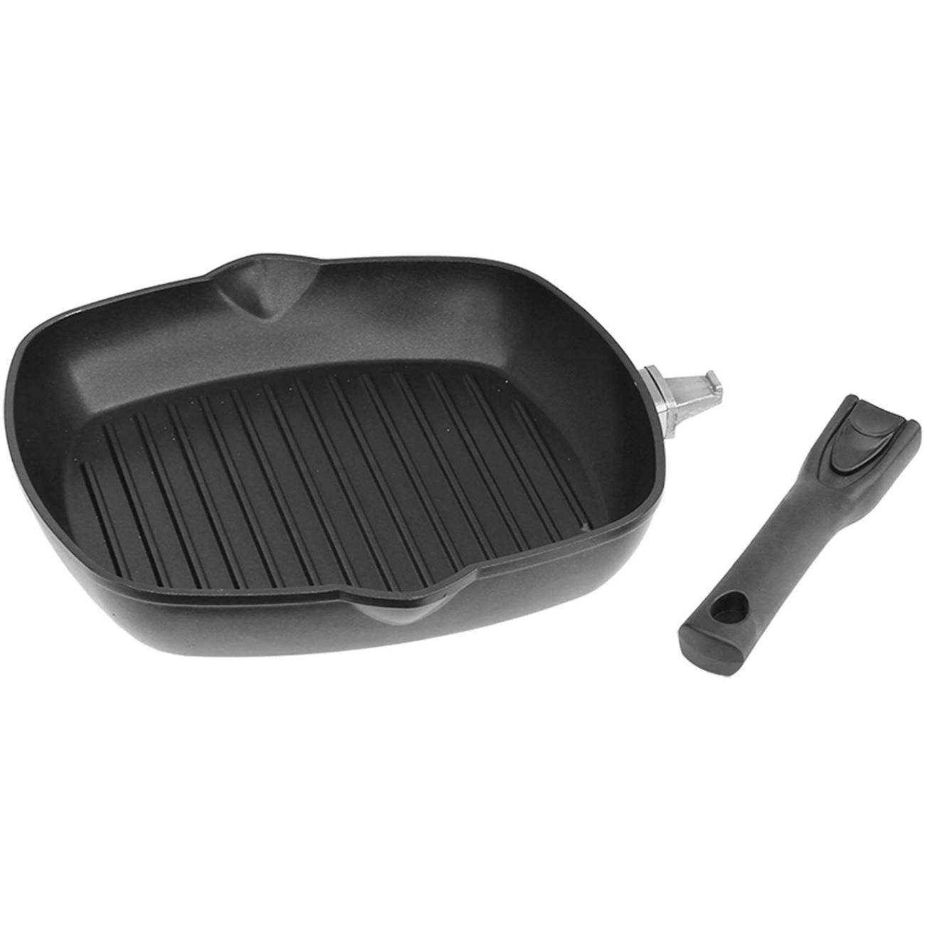 Сковорода-гриль Биол со съёмной ручкой АЛ 26х26 (2614П)