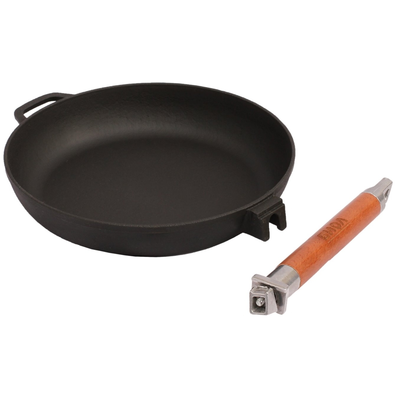 Сковорода Биол 0122 22см чугун, съемная ручка