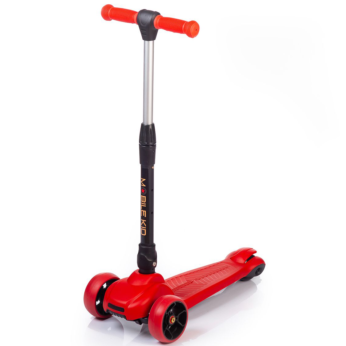 Самокат Mobile Kid Practico (SK102) Red, широкие колеса с подсветкой