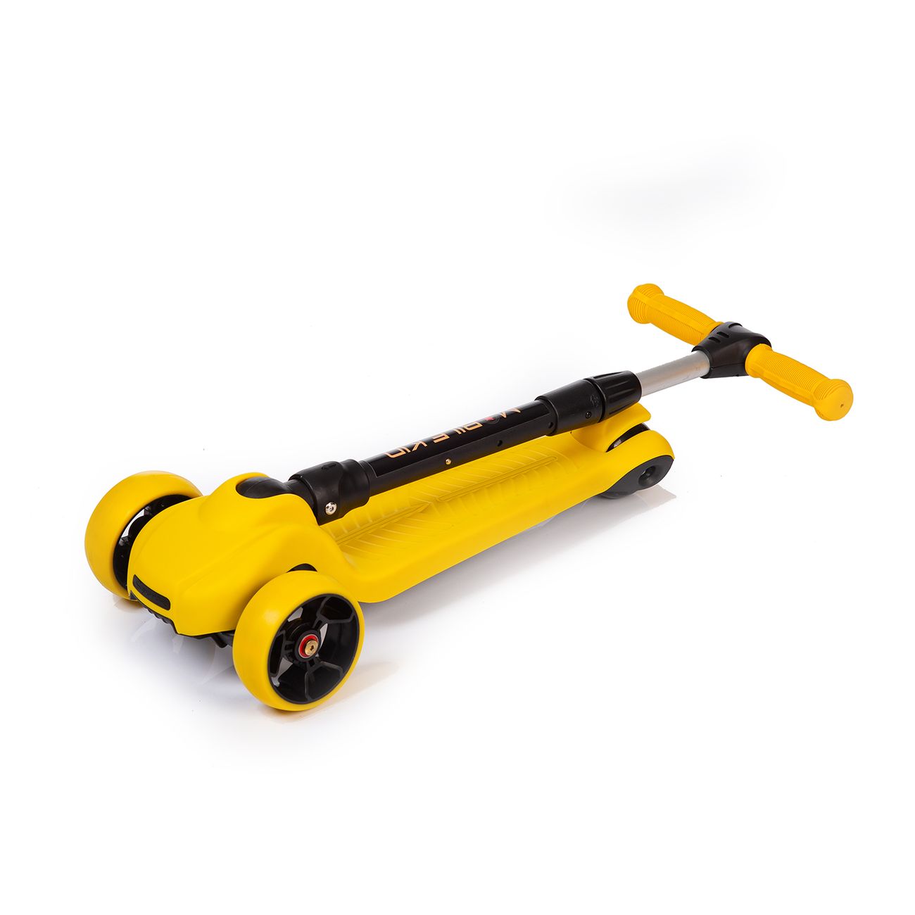 Самокат Mobile Kid Practico (SK102) Yellow, широкие колеса с подсв.