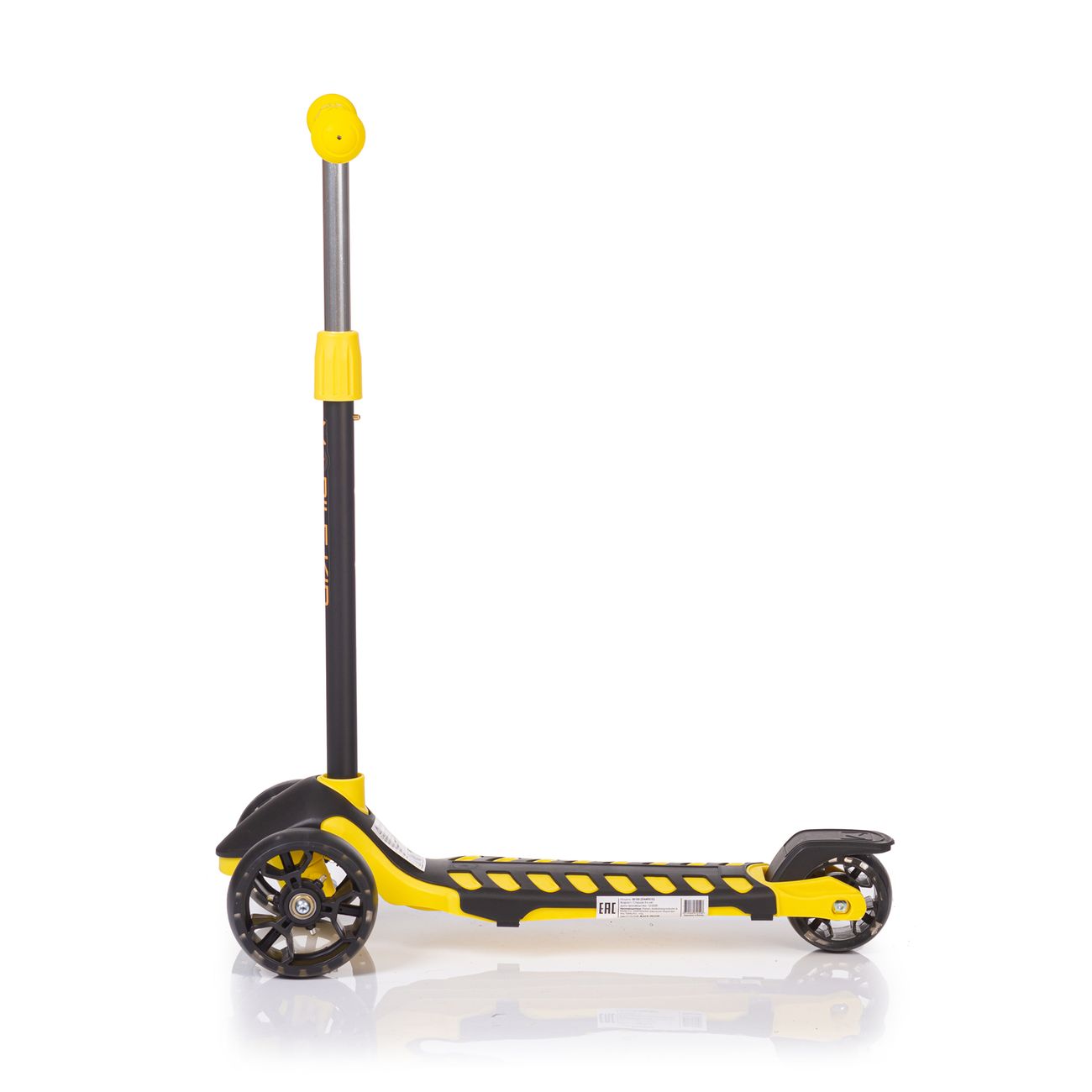 Самокат Mobile Kid Startico (SK103) Black/Yellow, подсветка колес