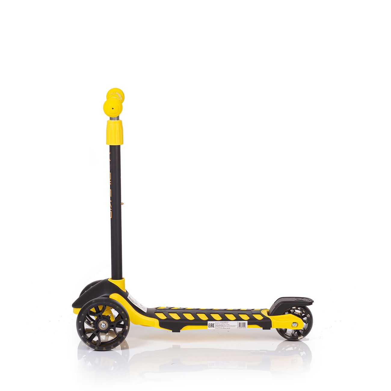 Самокат Mobile Kid Startico (SK103) Black/Yellow, подсветка колес
