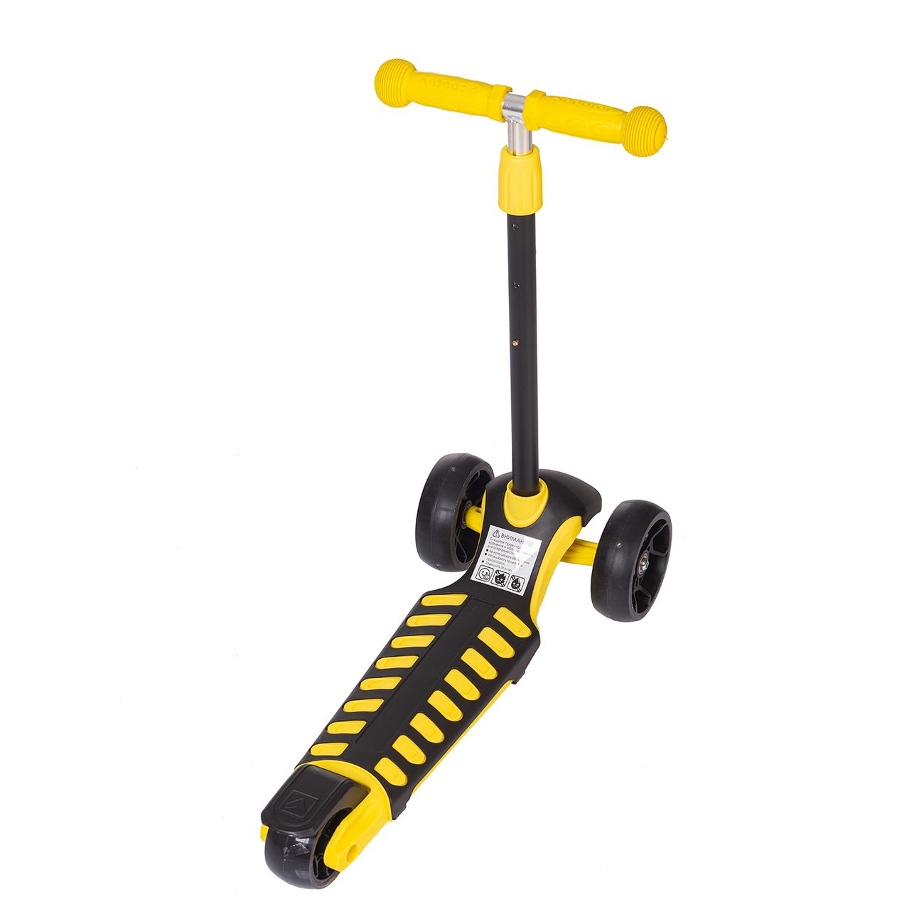 Самокат Mobile Kid Startico (SK103) Black/Yellow, подсветка колес