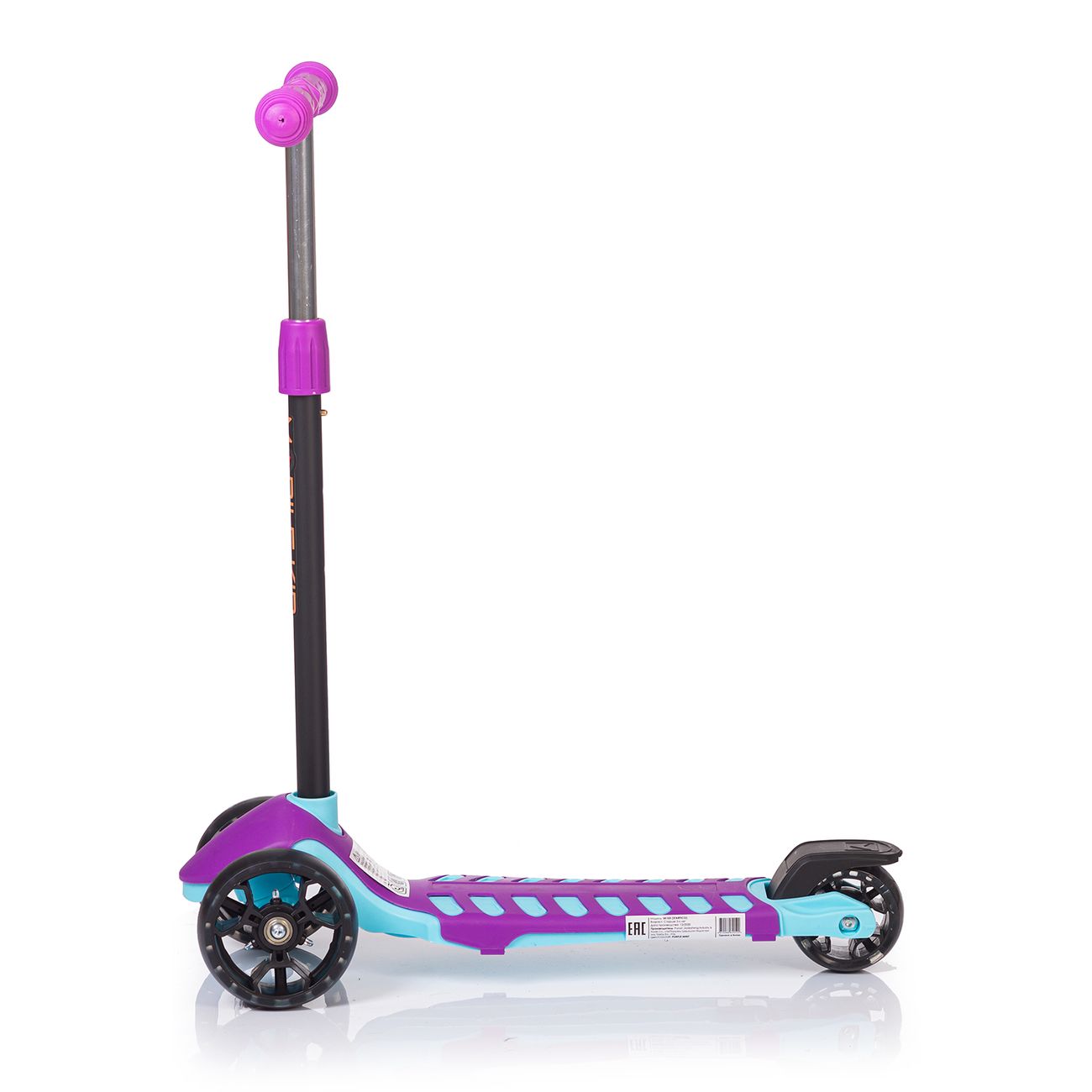 Самокат Mobile Kid Startico (SK103) Purple/Mint, подсветка колес