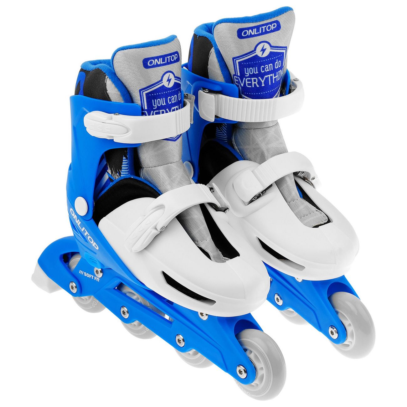 Коньки роликовые ONLITOP 4605230 р.34-37 роз./мят.(кол.64мм + комп.защиты)