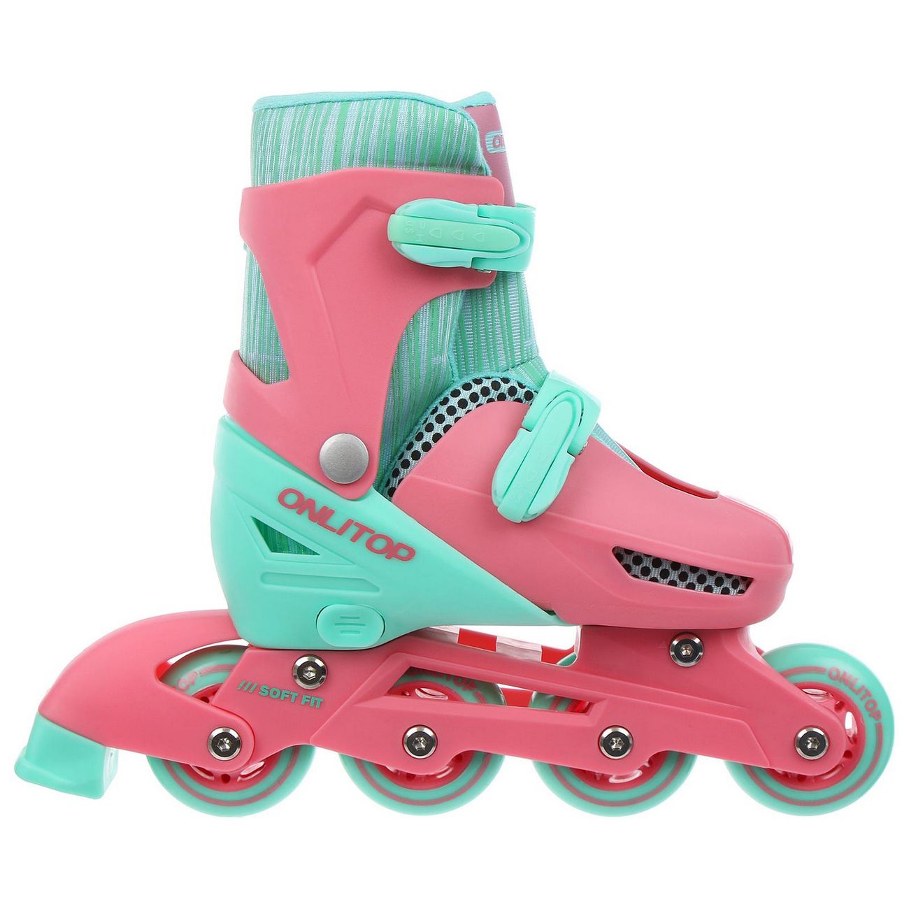 Коньки роликовые ONLITOP 4605234 р.34-37 син./бел.(кол.64мм + комп.защиты)