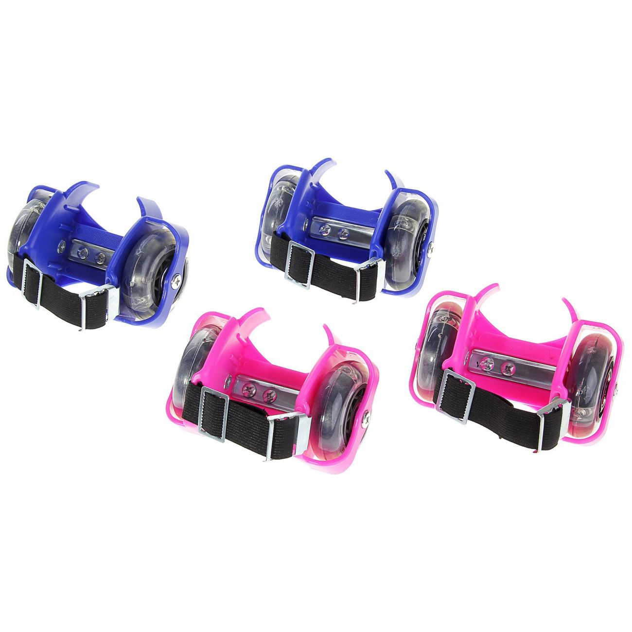 Коньки роликовые ONLITOP 462372 для обуви раздвижные мини (свет.кол.70мм)