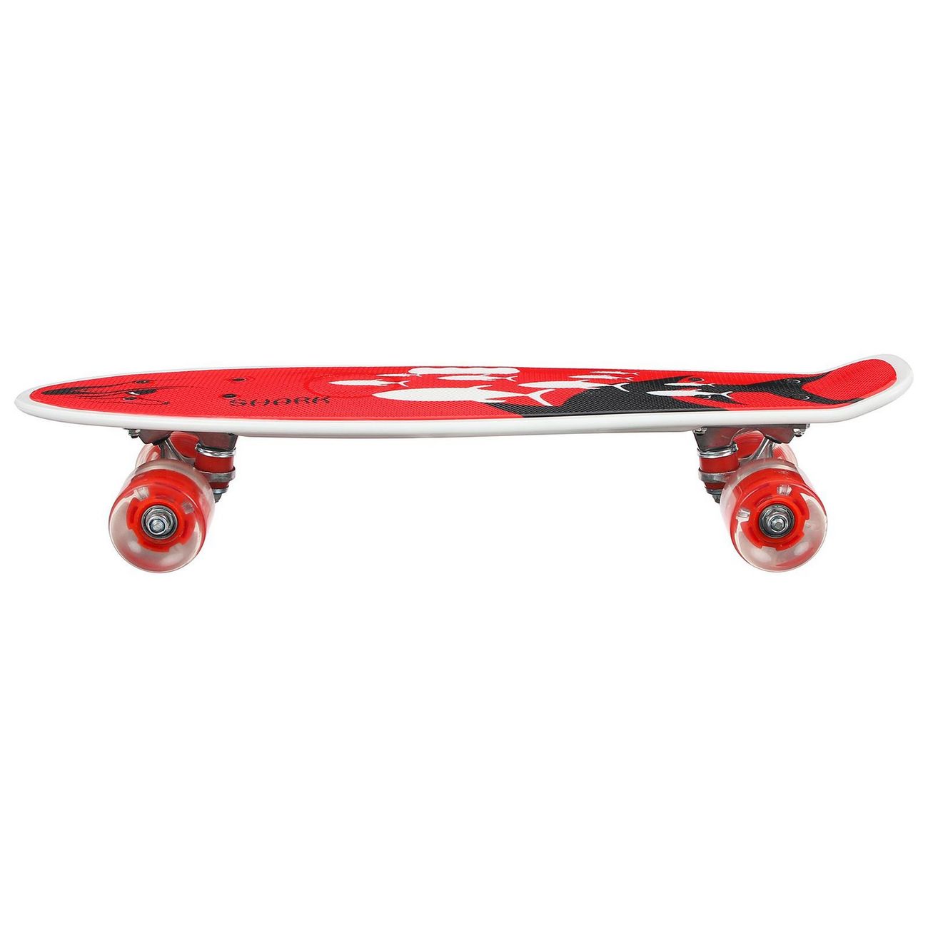 Скейт ONLITOP 5290556 красн/белый (55*14см,свет.колеса 60*45мм)