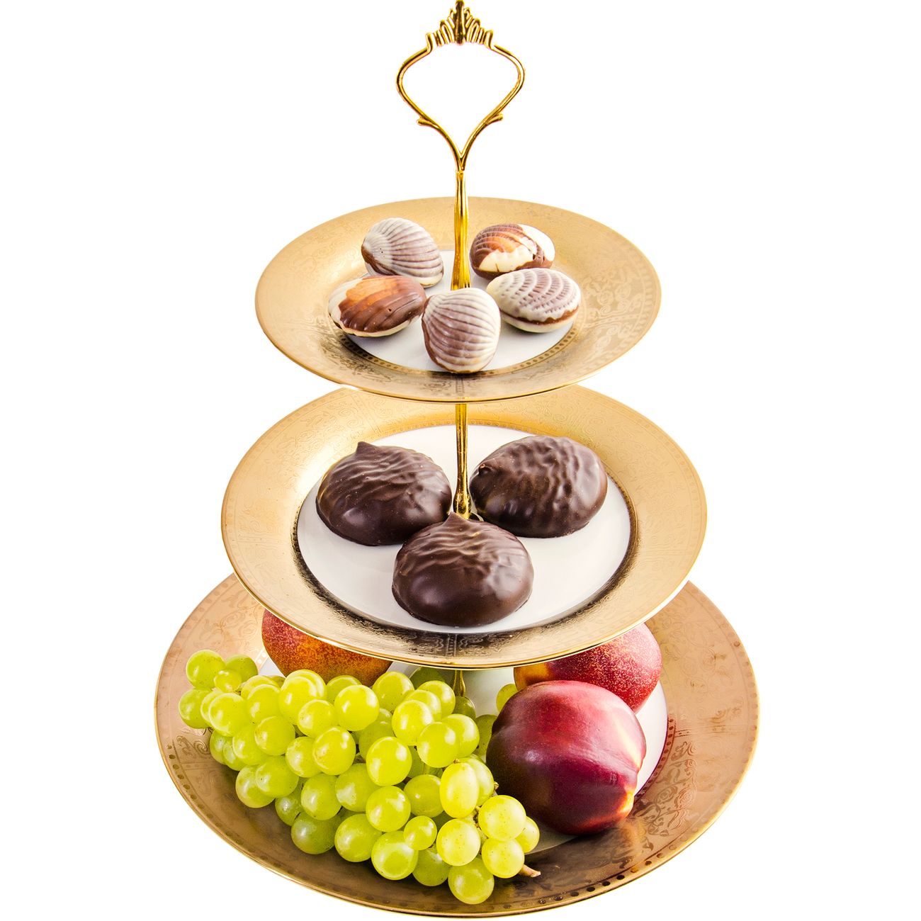 Блюдо сервировочное Loraine 3х ярусная (22551)