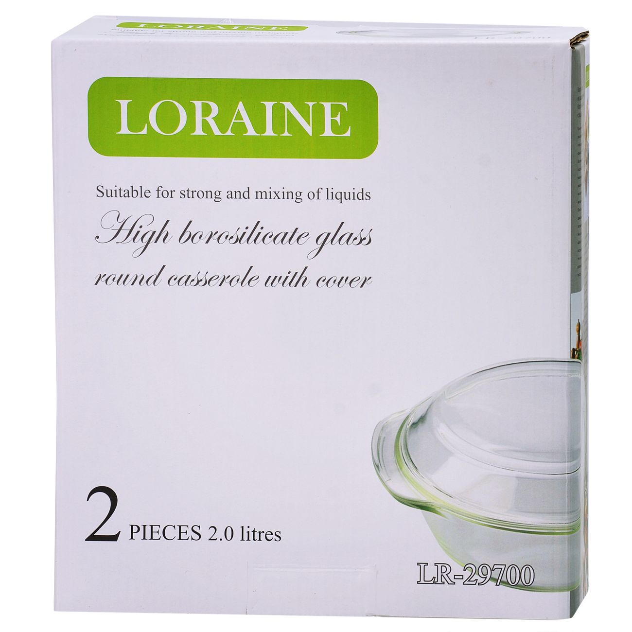 Кастрюля Loraine 2л с крышкой (29700)