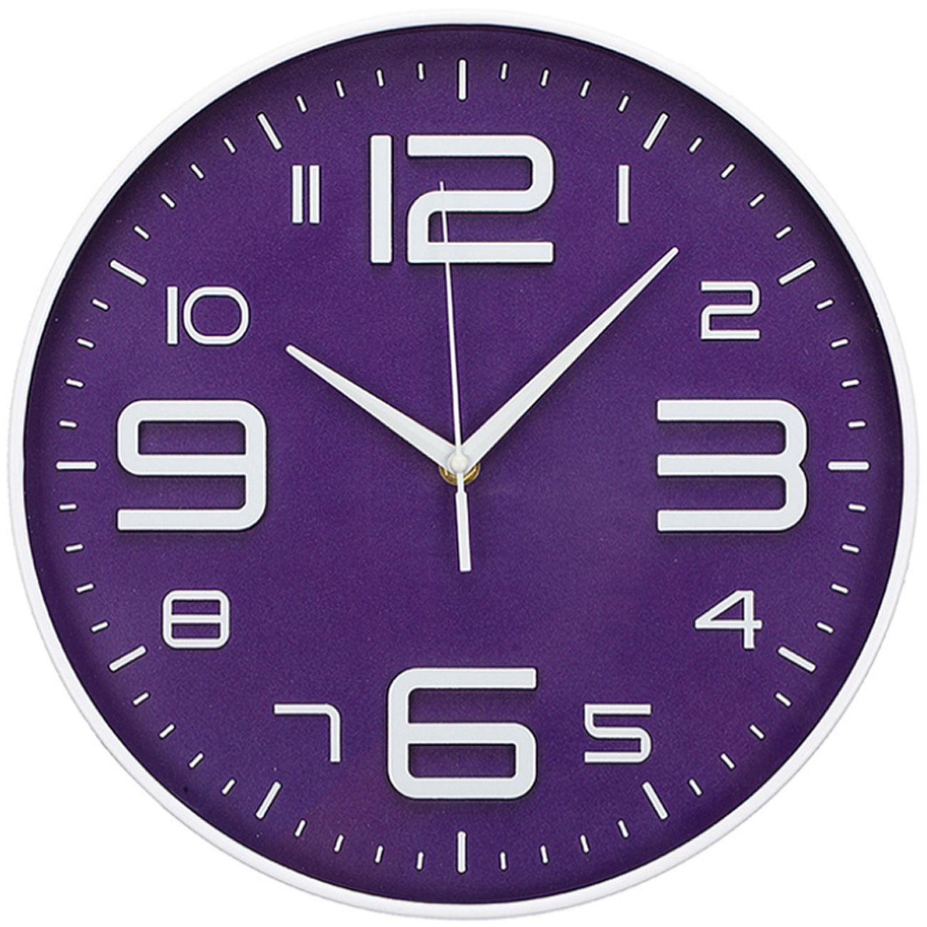 Часы настенные Centek CT-7101 Violet (круглые 30см, объемные цифры)