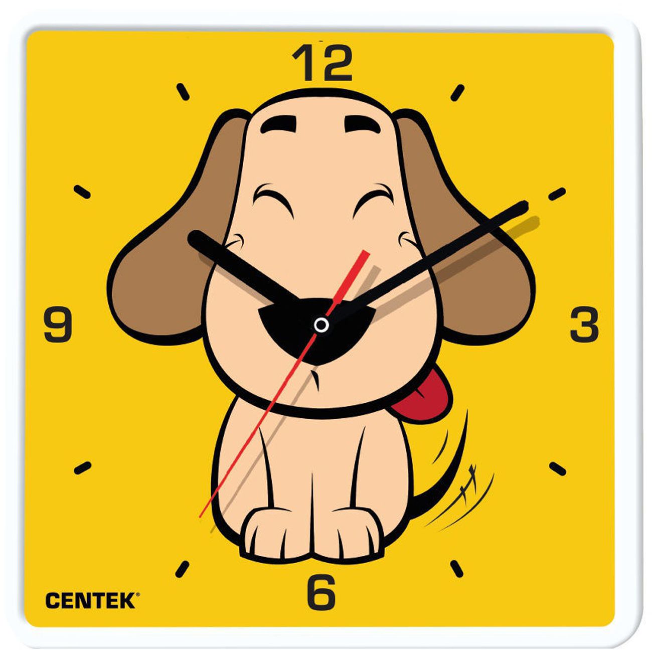 Часы настенные Centek CT-7103 Dog (квадратные 25см)