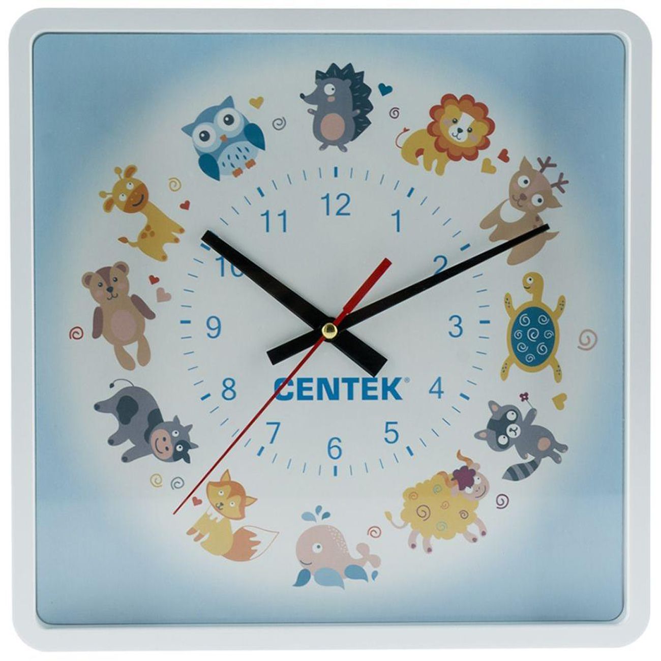 Часы настенные Centek CT-7103 Kids (квадратные 25см)