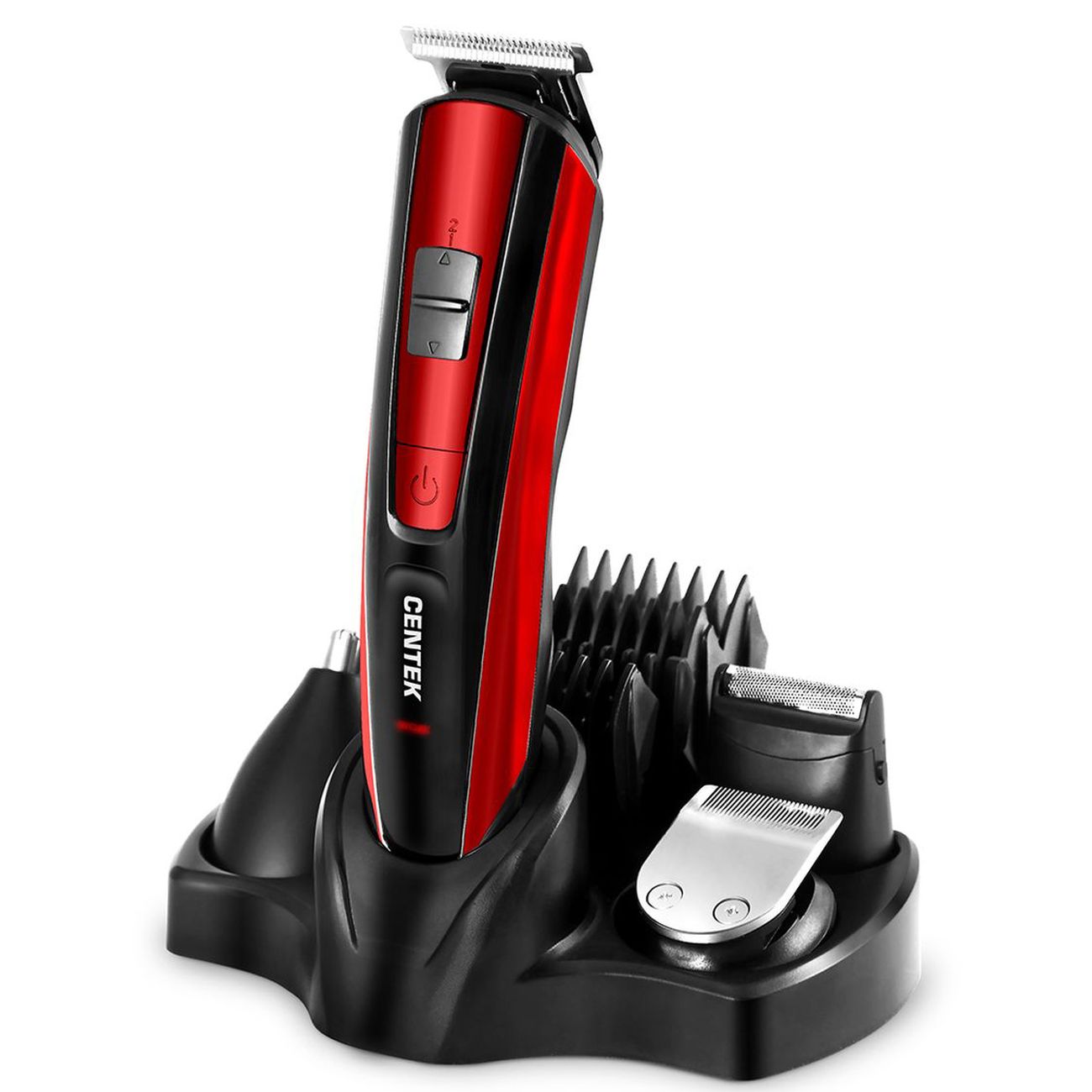 Машинка для стрижки волос Centek CT-2133 Red (4 насадки, 4 гребня)