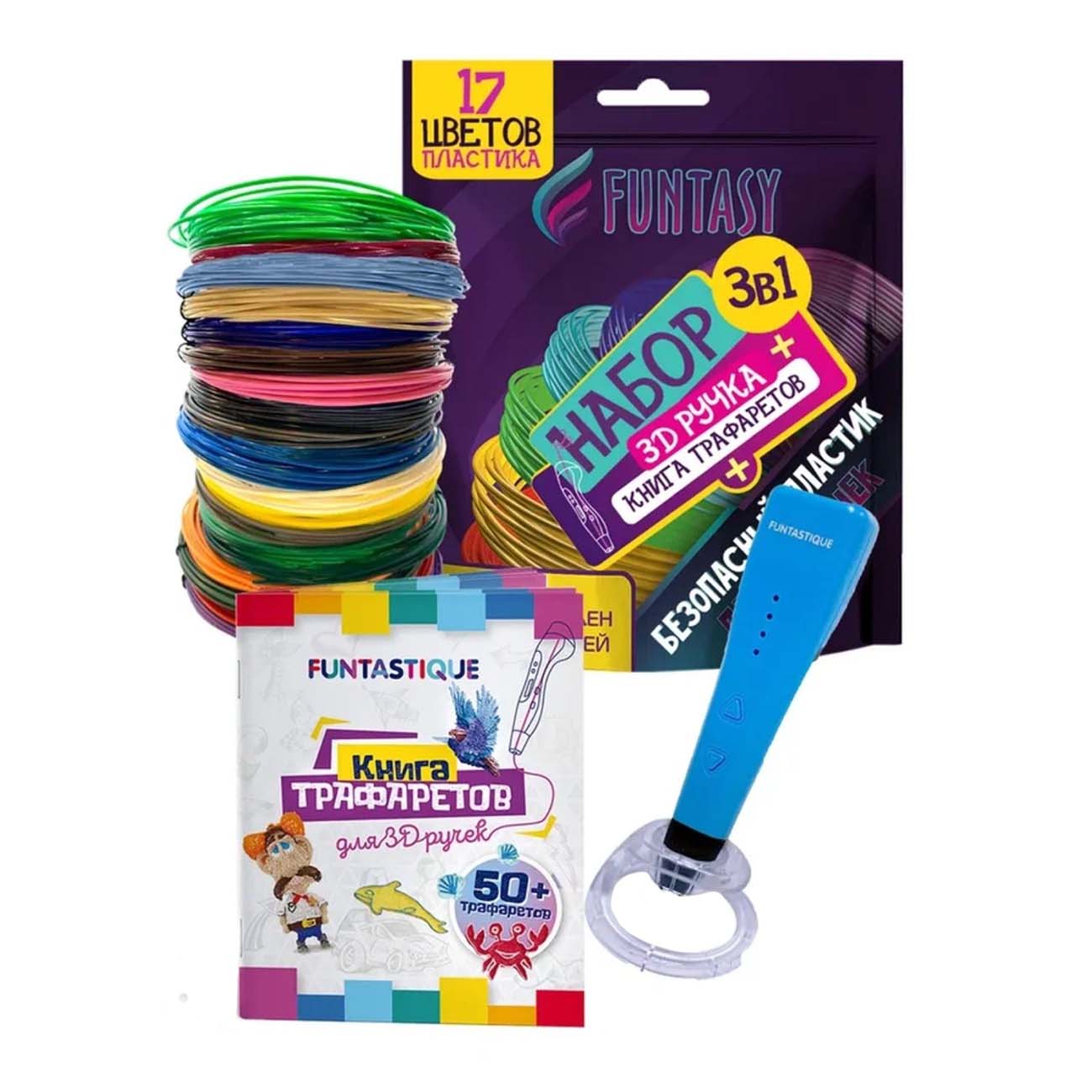 3D-ручка Funtasy 4 в 1 Piccolo синяя