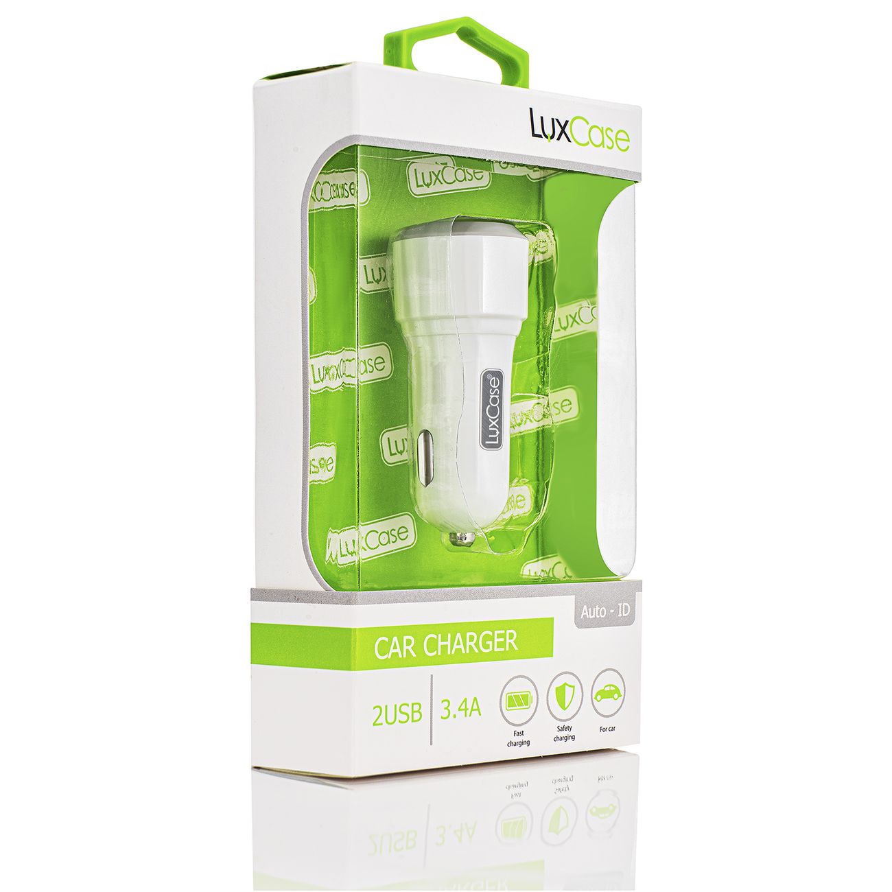 АЗУ LuxCase 2 USB, 3,4А Milk Grey