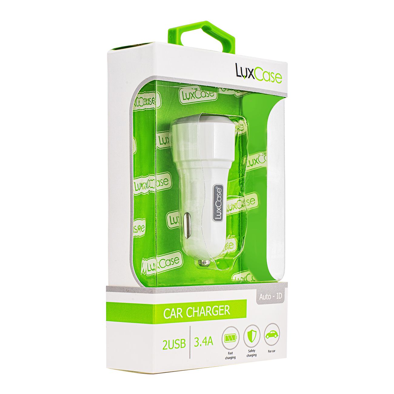 АЗУ LuxCase 2 USB, 3,4А Milk Grey