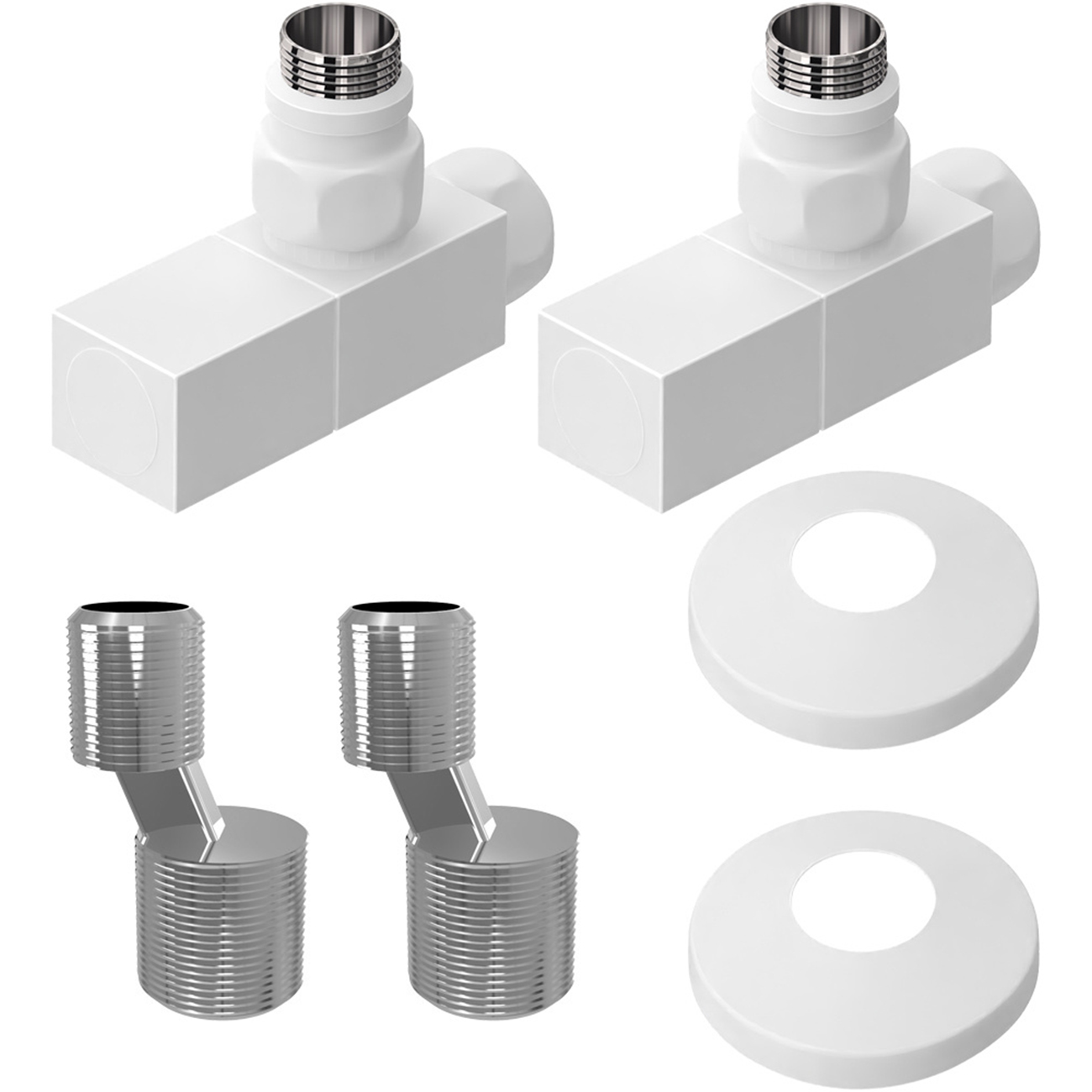 Комплект Lemark LM03412SW с квадратными вентилями, белый