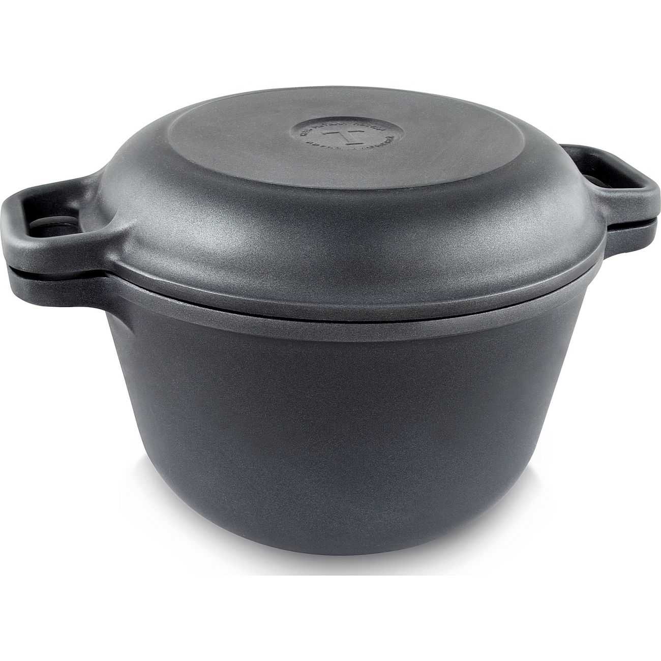 Казан InHome N6830IN 3л, Black, с крышкой-сковородой