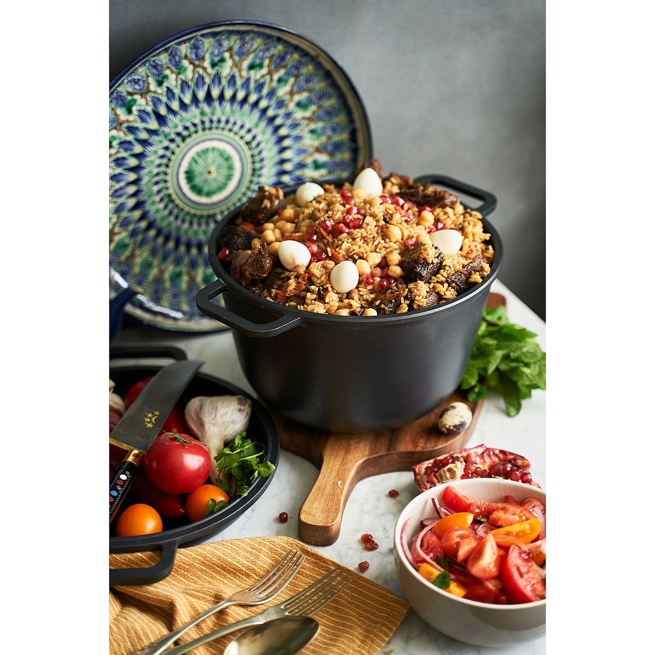 Казан InHome N6830IN 3л, Black, с крышкой-сковородой