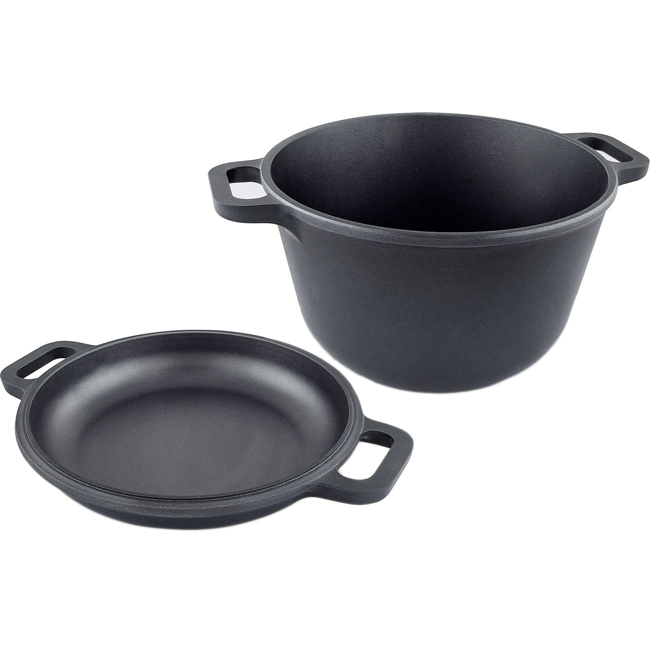 Казан InHome N6850IN 5л, Black, с крышкой-сковородой