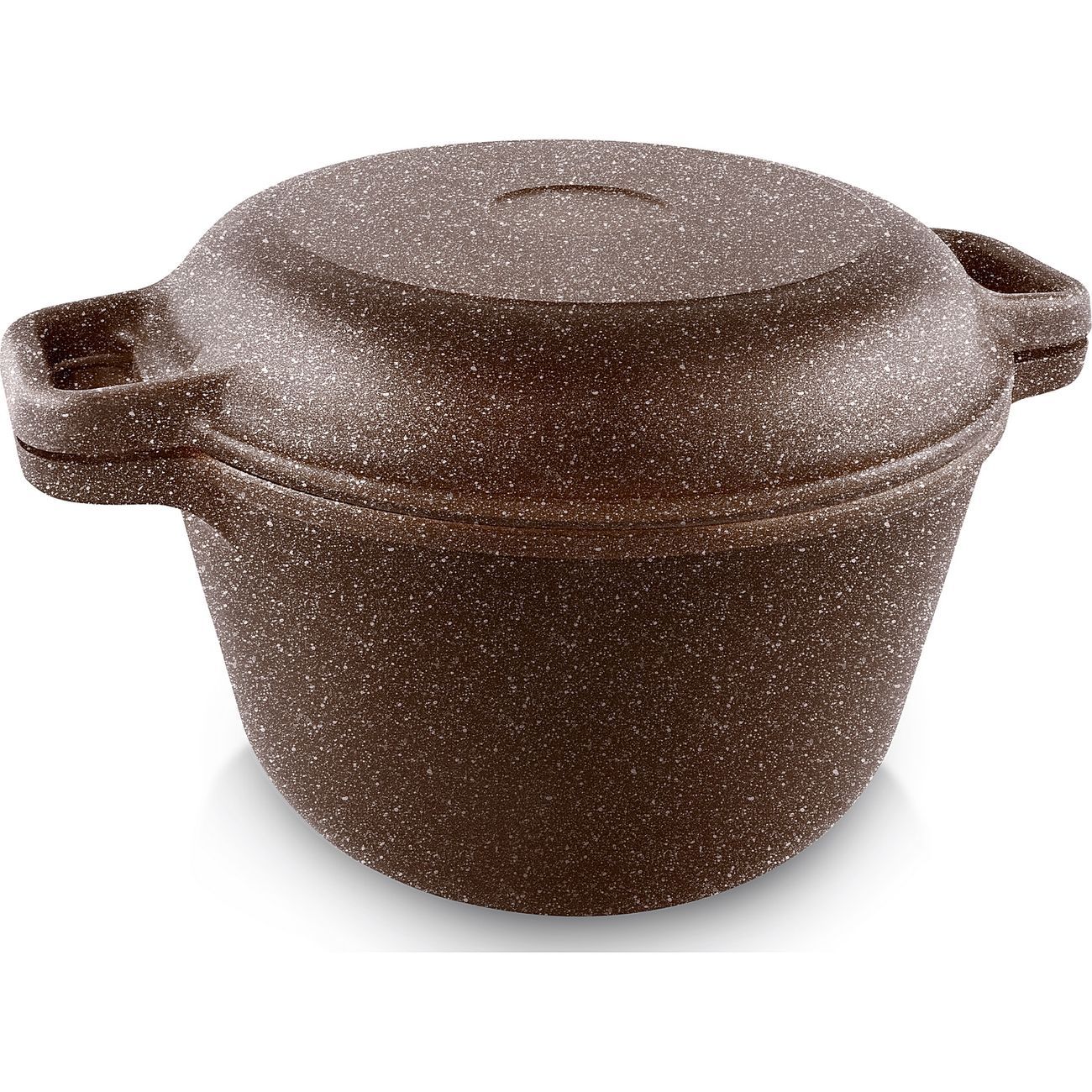 Казан InHome NBG6870IN 7л, Brown Granite, с крышкой-сковородой