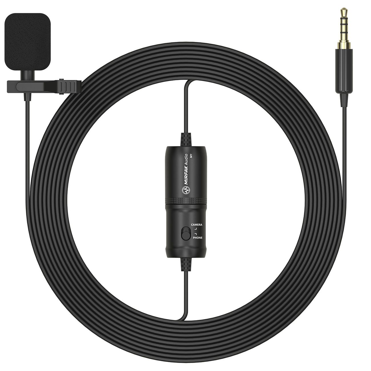 Микрофон петличный Mirfak MC1 для камер и смартфонов