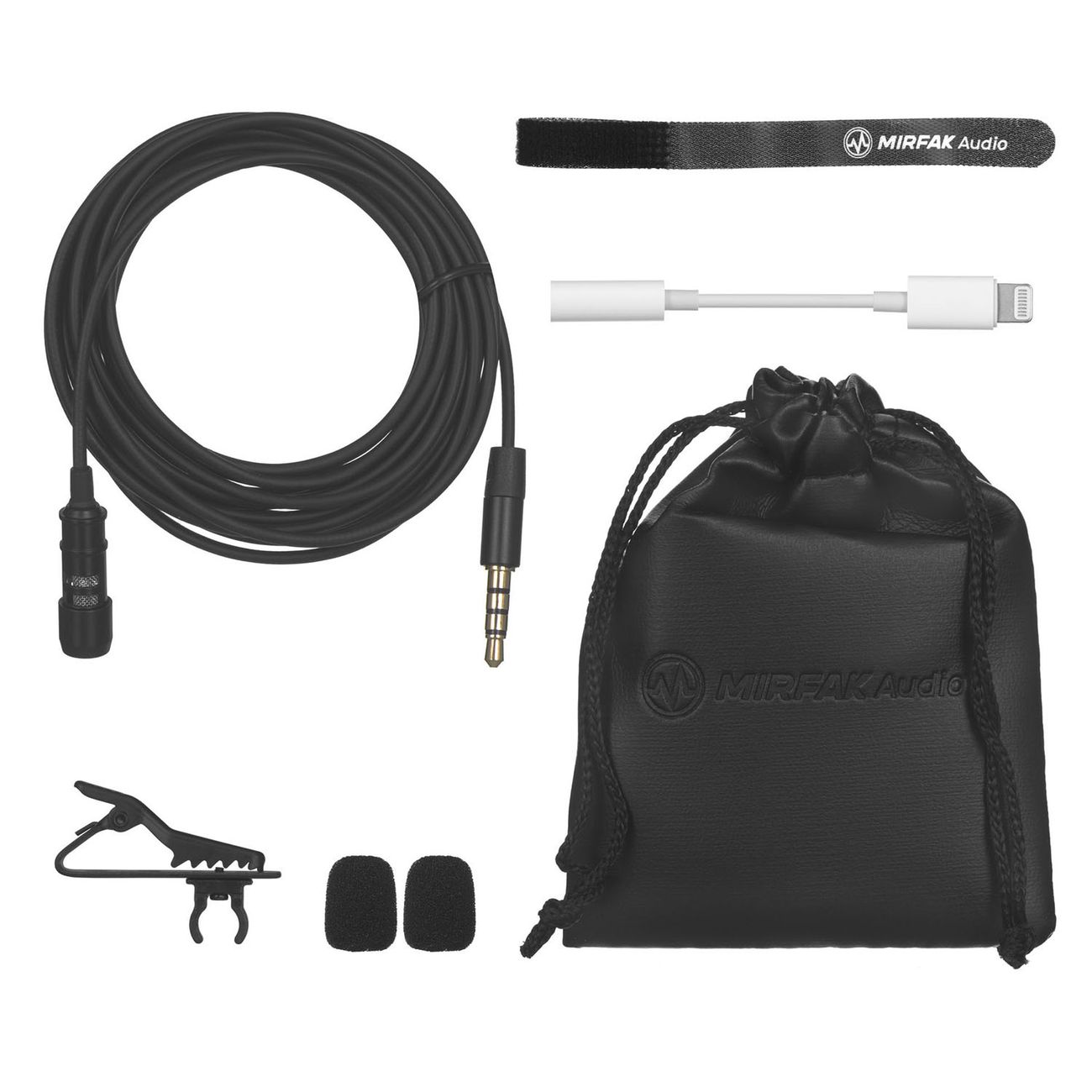 Микрофон петличный Mirfak MC1P Lightning MFI для смартфонов