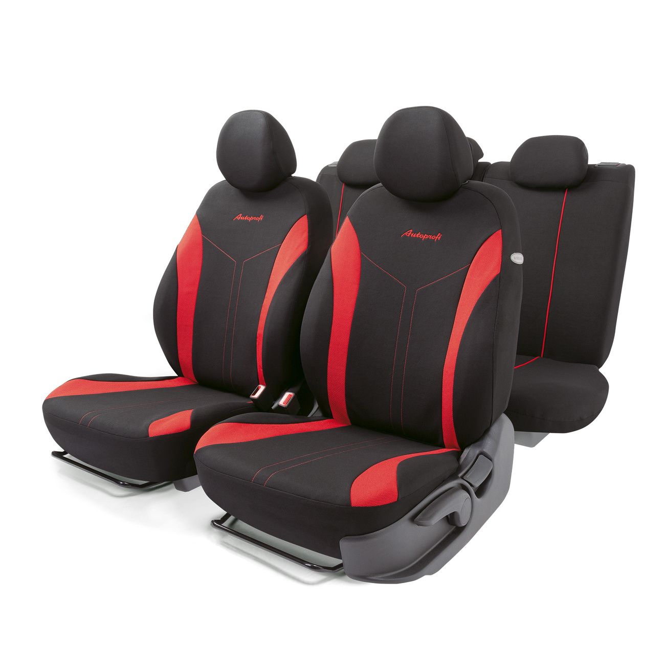 Чехлы на сиденья AutoProfi на сиденья FLEX, полиэстер FLX-1102 BK/RD