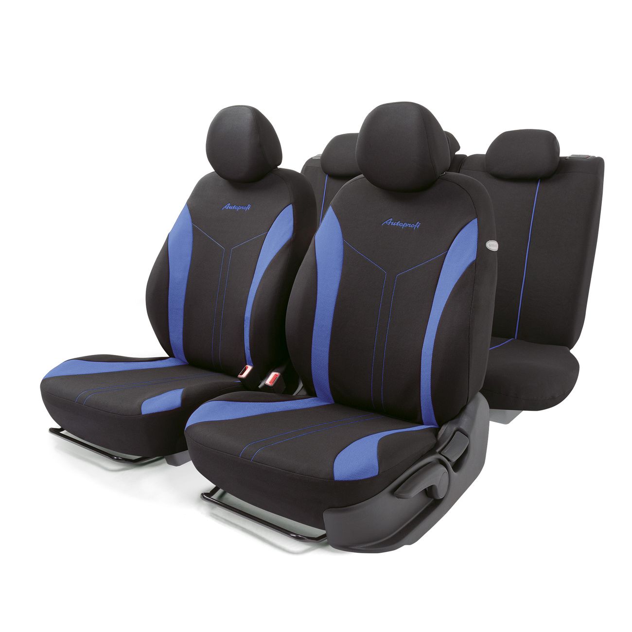 Чехлы на сиденья AutoProfi FLEX, полиэстер FLX-1102 BK/BL