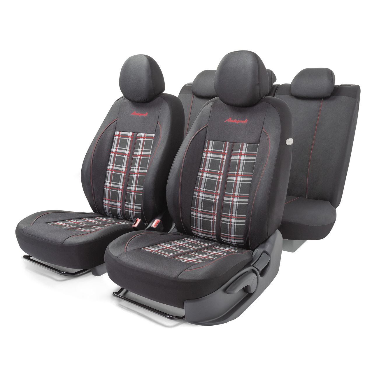 Чехол AutoProfi Polo GTi, GTI-1102 BK/GY/RD