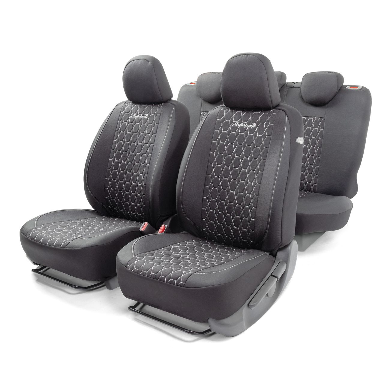 Чехол AutoProfi VERONA, лён VER-1505 BK/WH