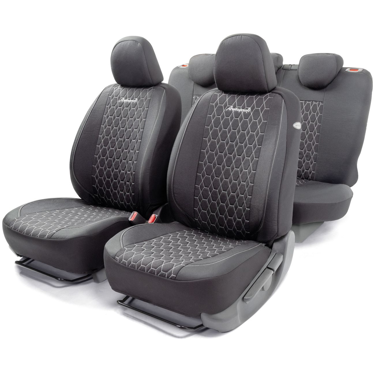 Чехол AutoProfi VERONA, лён VER-1505 BK/WH