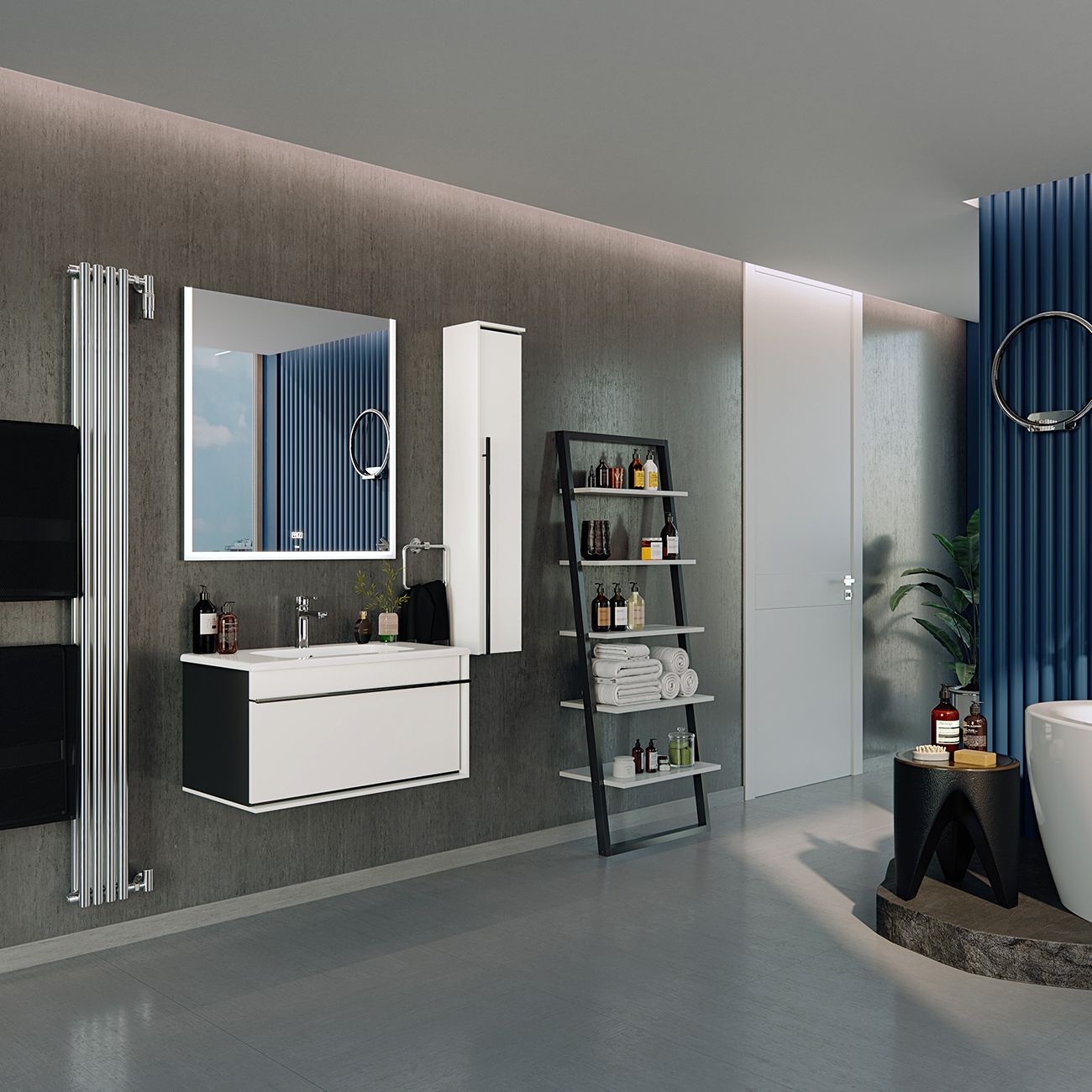 Шкаф-пенал Roca Aneto R прав бел (857467806)