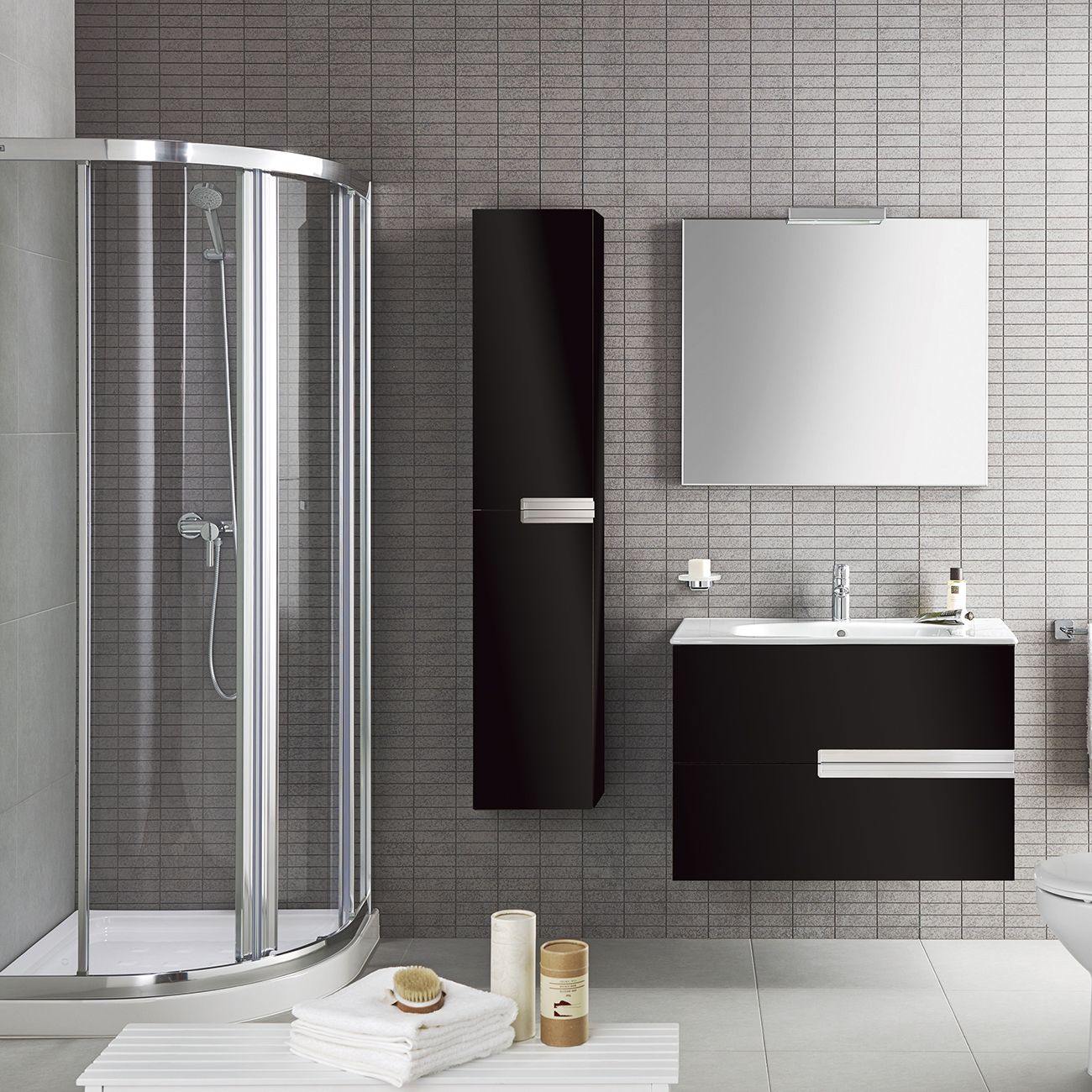 Шкаф-пенал Roca Victoria Nord Bl черн глян (ZRU9000095)