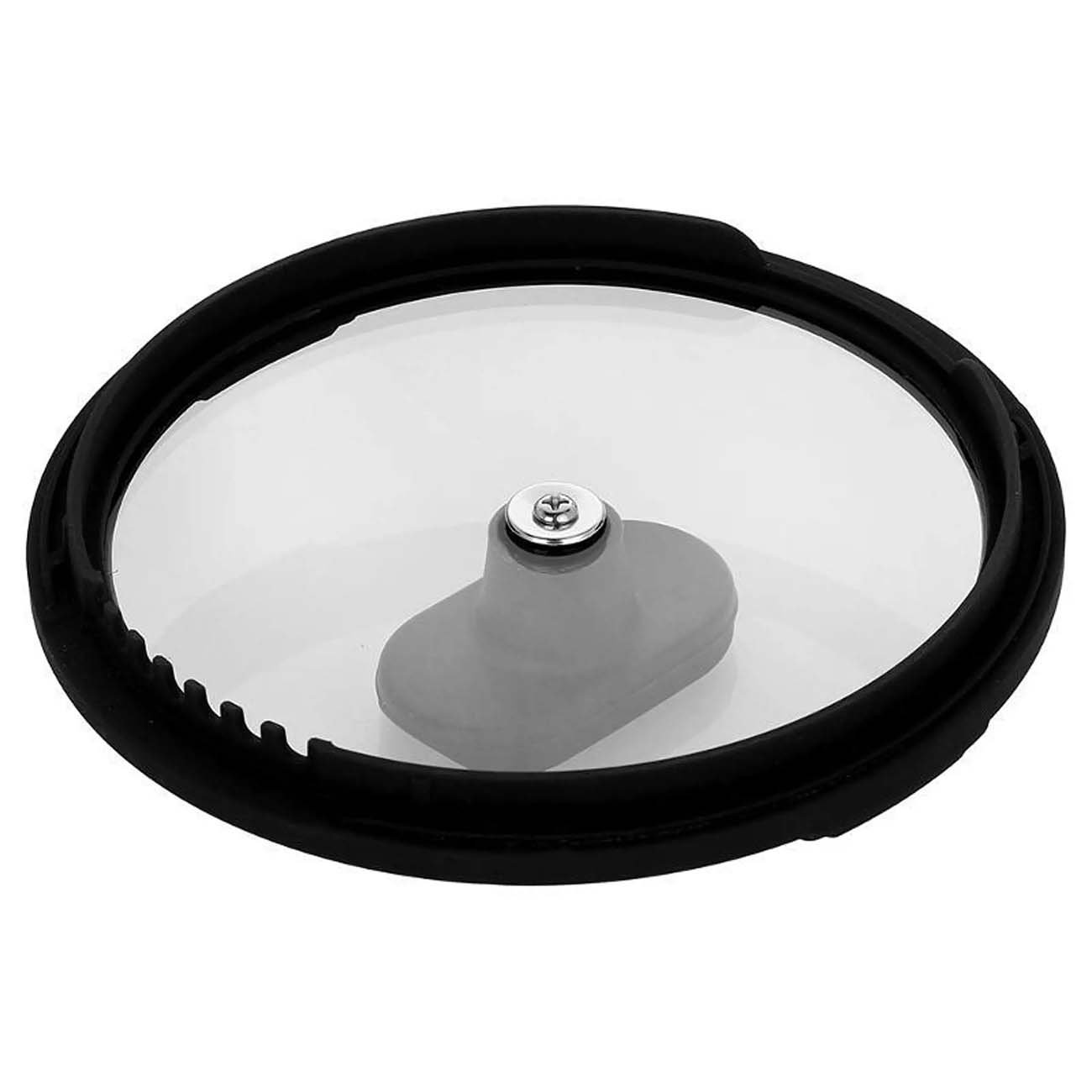 Крышка стеклянная Panairo 16см со сливом, силикон.ободом и ручкой (K-D16-S)