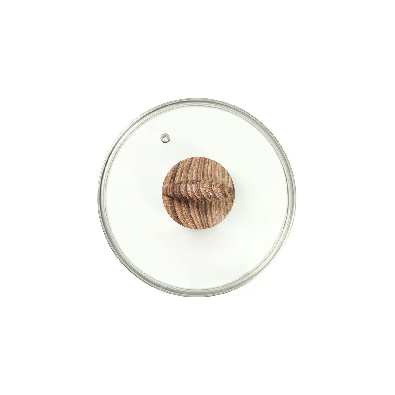 Крышка стеклянная Panairo 22см c ручкой Wood (K-D22-WOOD)