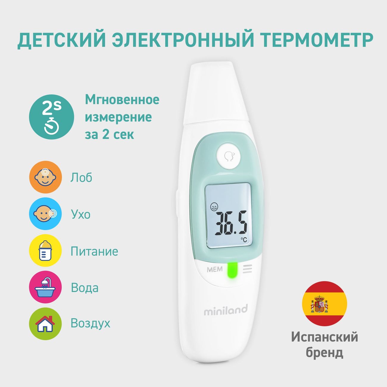 Термометр детский Miniland Thermosense (89212)