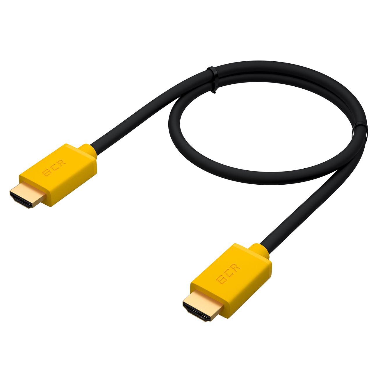 Кабель цифровой HDMI GCR 2.0 0.5м, черный/желтый (HM441-0.5m) фото