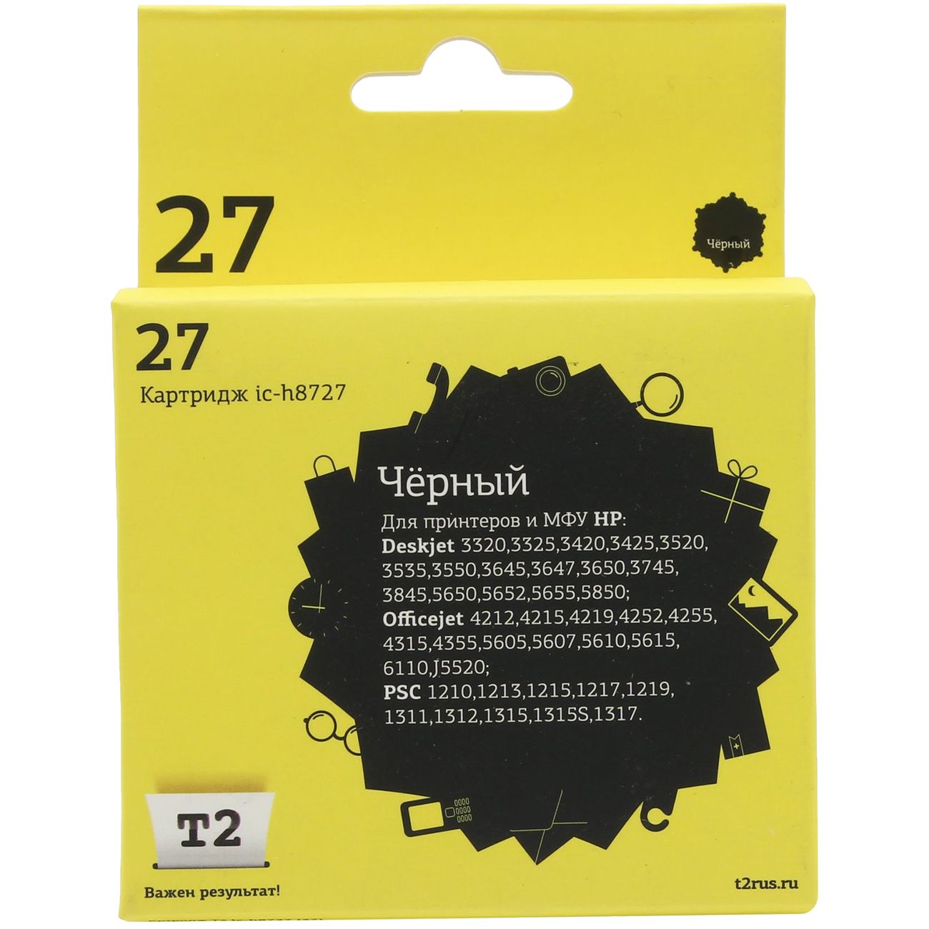 Картридж для струйного принтера T2 IC-H8727/HP 27 фото