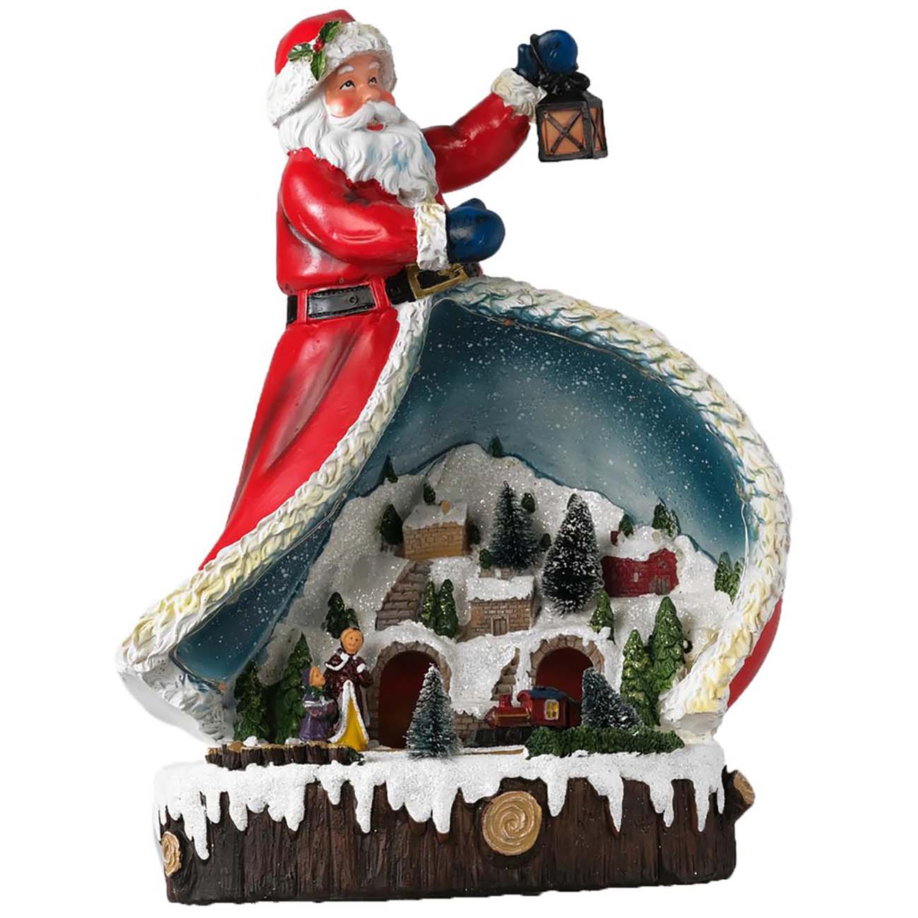 Новогоднее украшение Luazon Lighting 5133417 Новогодний паровоз 32х23 см, 8LED, USB фото