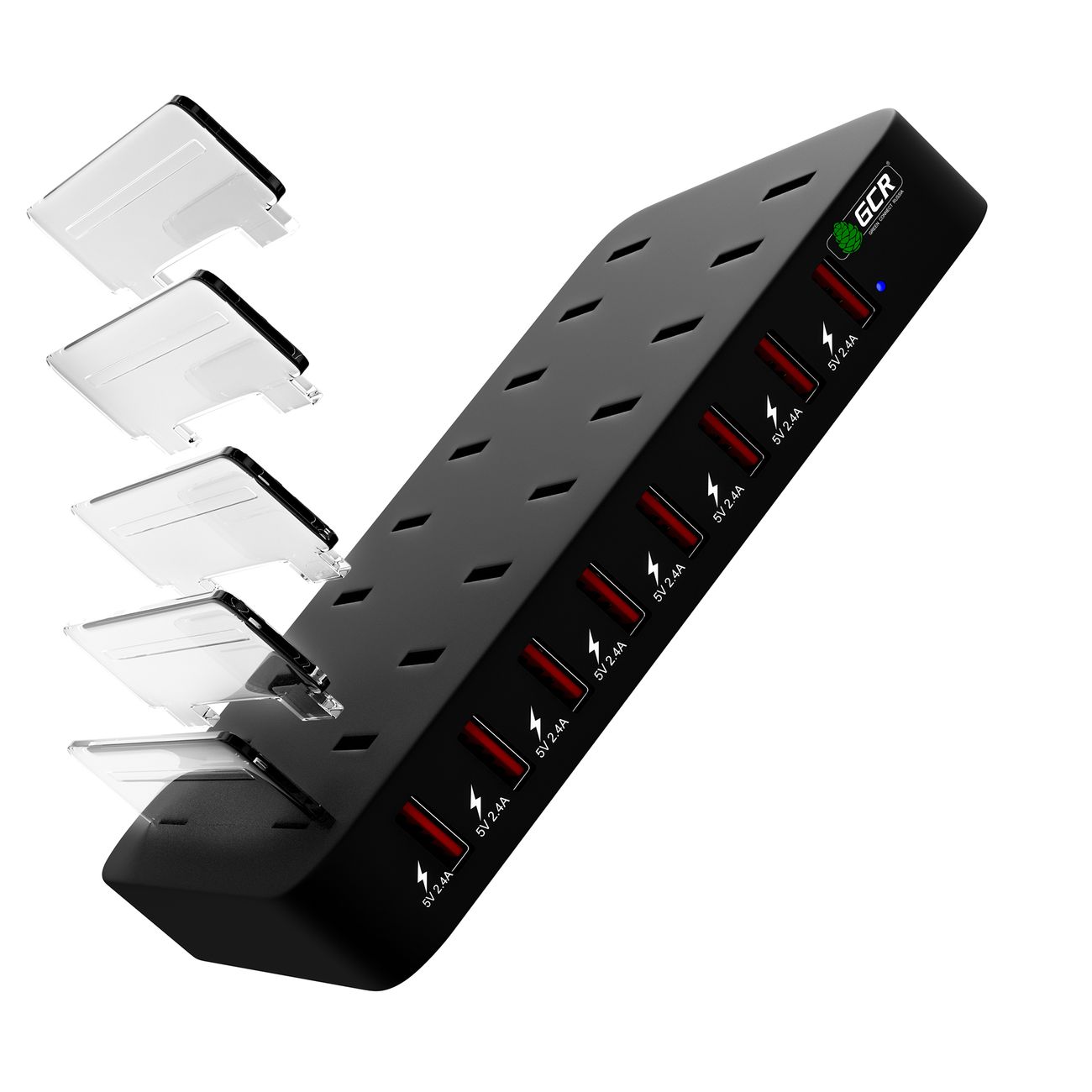 Сетевое зарядное устройство GCR На&nbsp;8&nbsp;USB&nbsp;портов (GCR-8PAUSB)