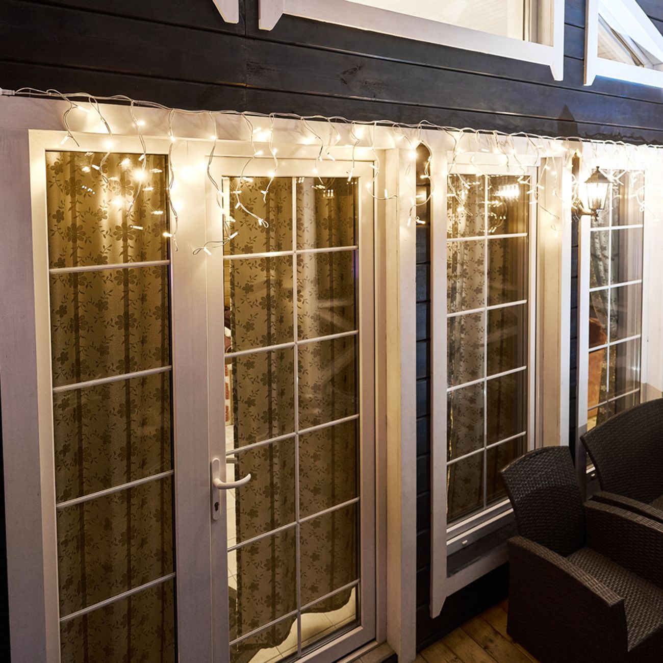 Гирлянда светодиодная NEON-NIGHT Айсикл (Бахрома) 4,0х0,6 м, с эффектом мерцания (255-356)