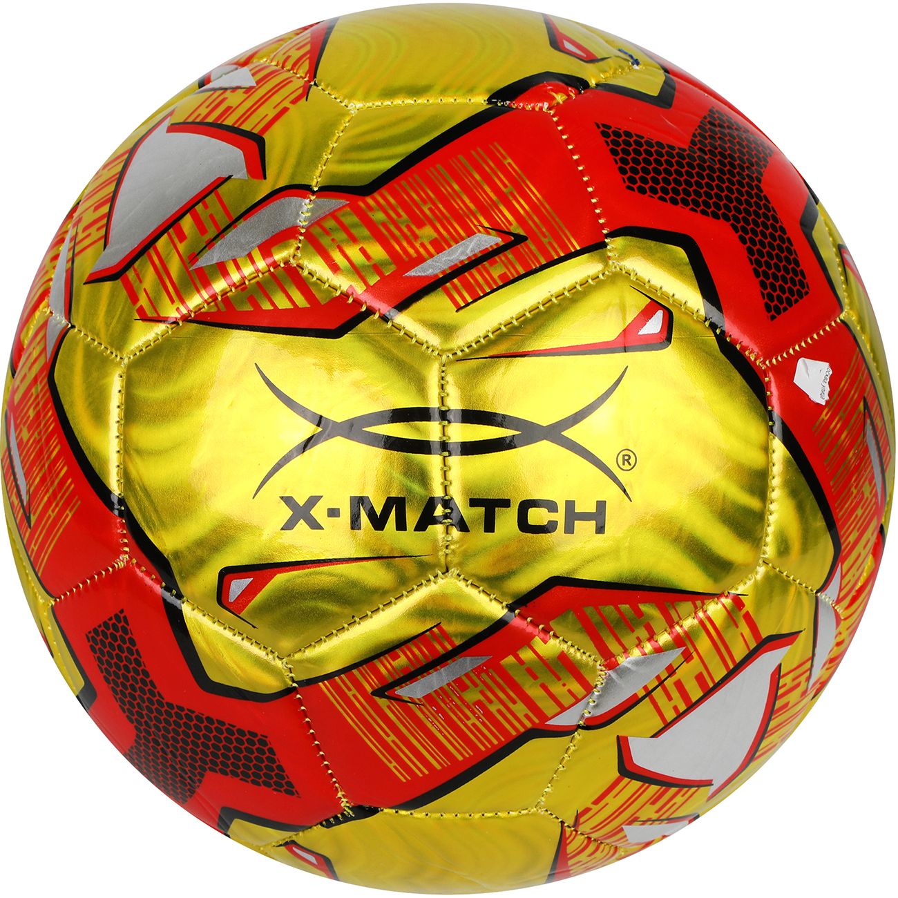 Мяч X-Match 1 слой PVC, металлик (56488)