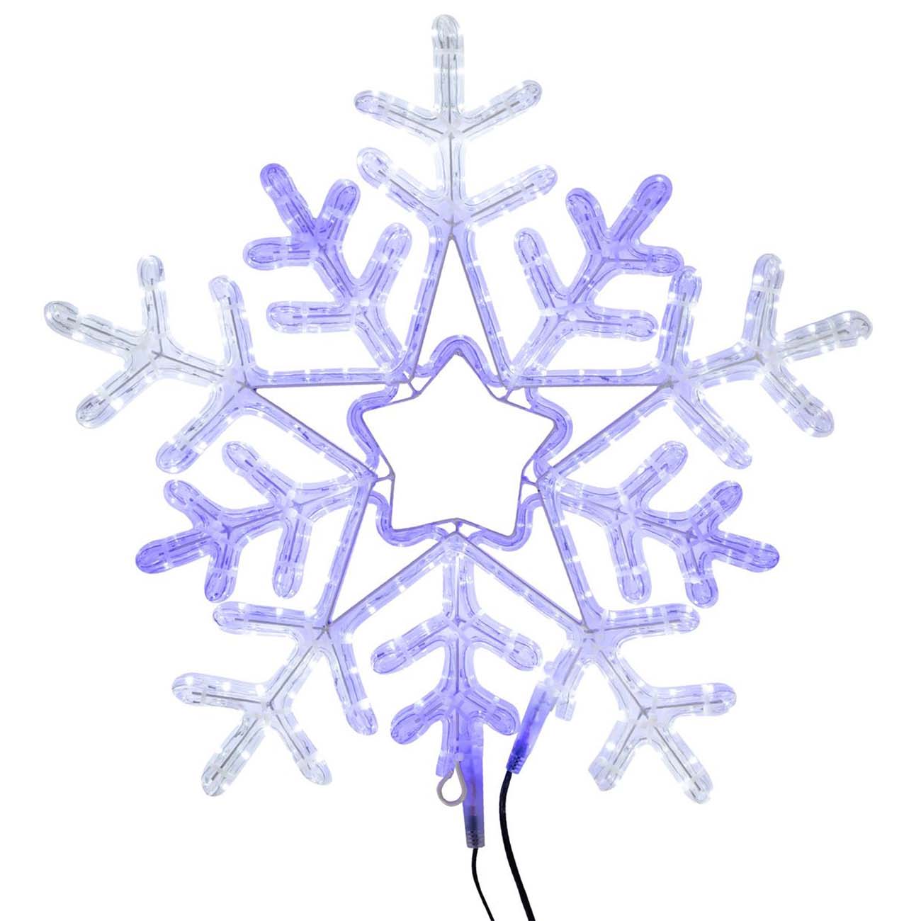 Световая фигурка NEON-NIGHT Снежинка 60x60см, Белый, Синий