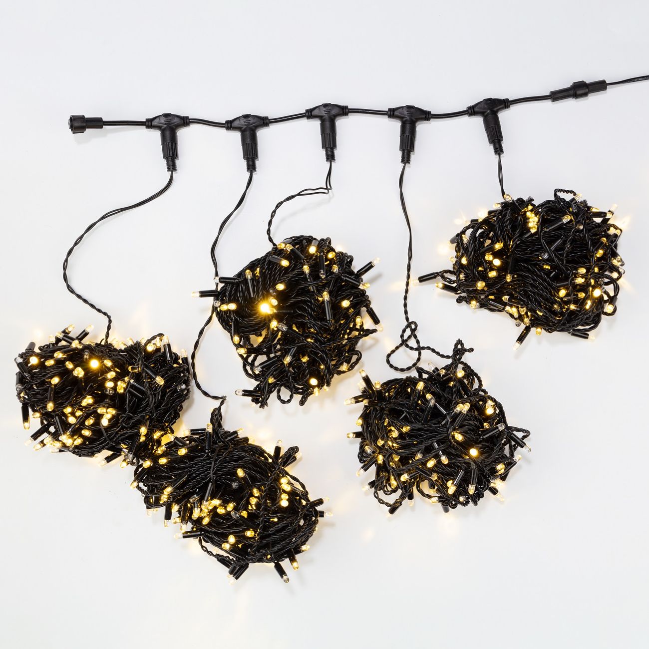 Гирлянда светодиодная NEON-NIGHT LED ClipLight 24V, 5 нитей по 20м, Теплый Белый