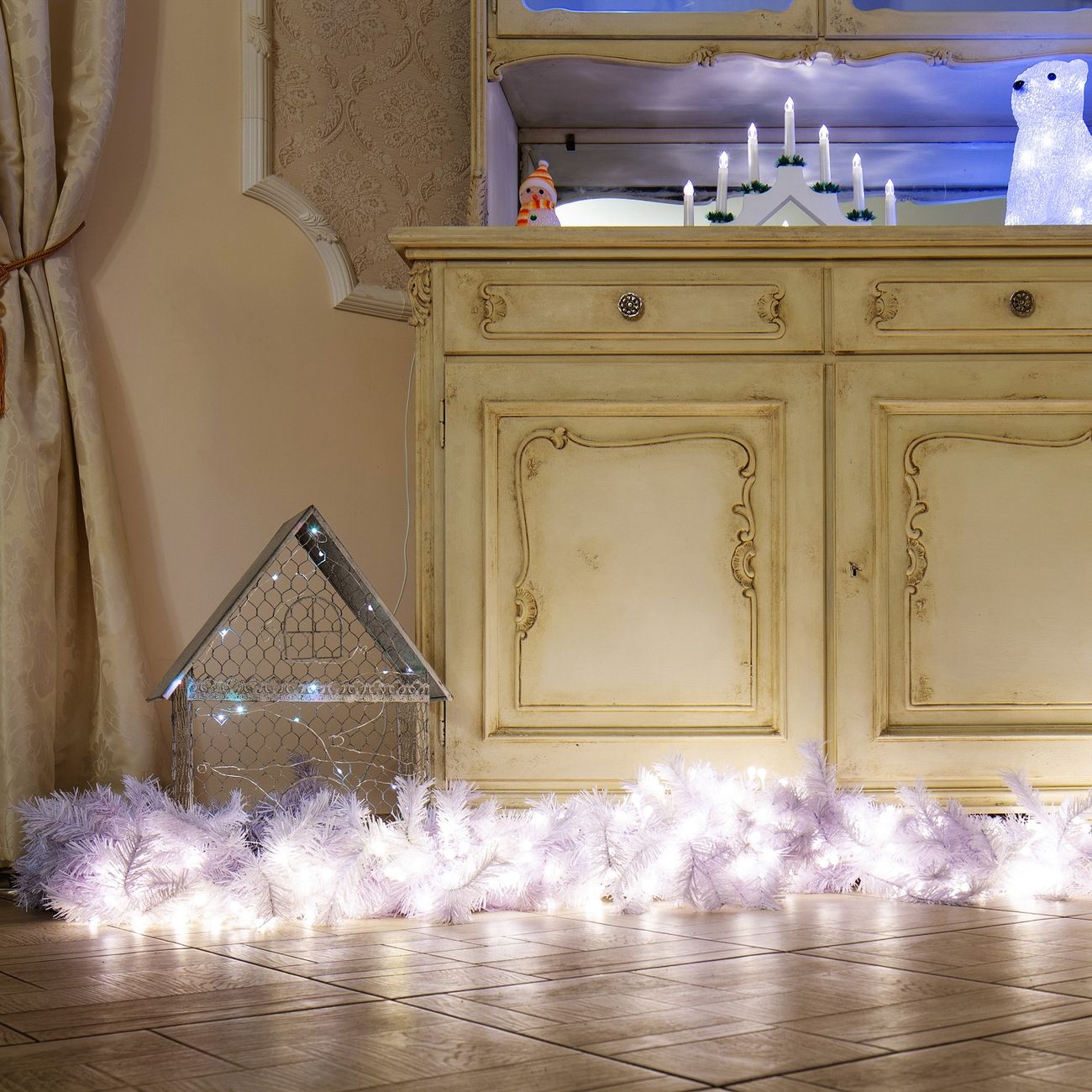 Гирлянда светодиодная NEON-NIGHT Мишура LED 6м, 576 диодов, Белый