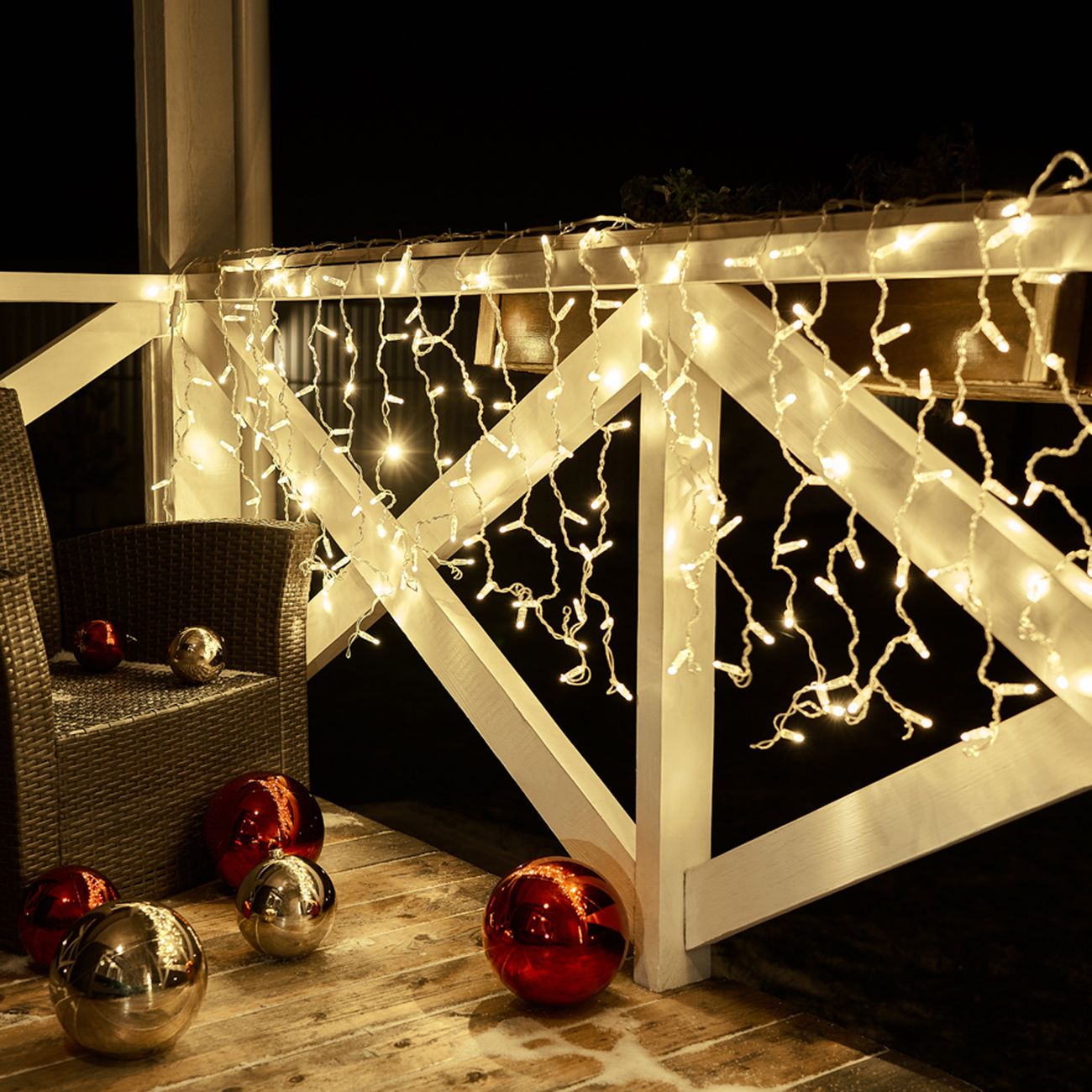 Гирлянда светодиодная NEON-NIGHT Светодиодный Дождь 2x0,8м, Теплый Белый